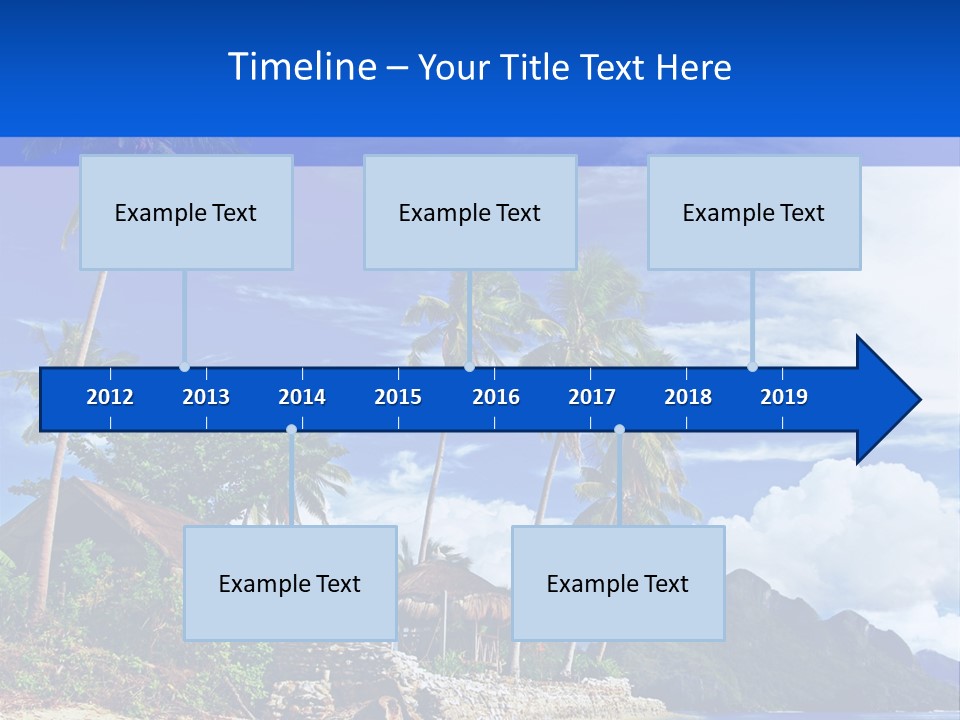 Palm Tree Travel Landscape PowerPoint Template