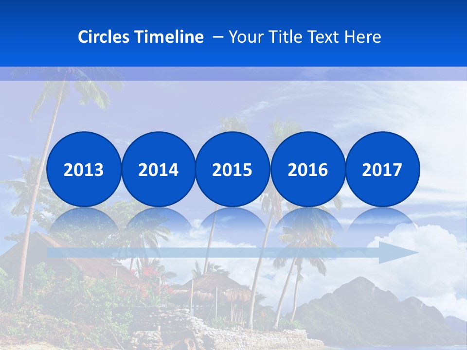 Palm Tree Travel Landscape PowerPoint Template