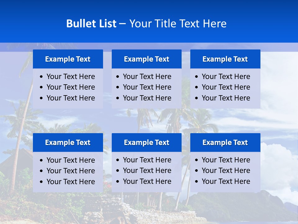 Palm Tree Travel Landscape PowerPoint Template