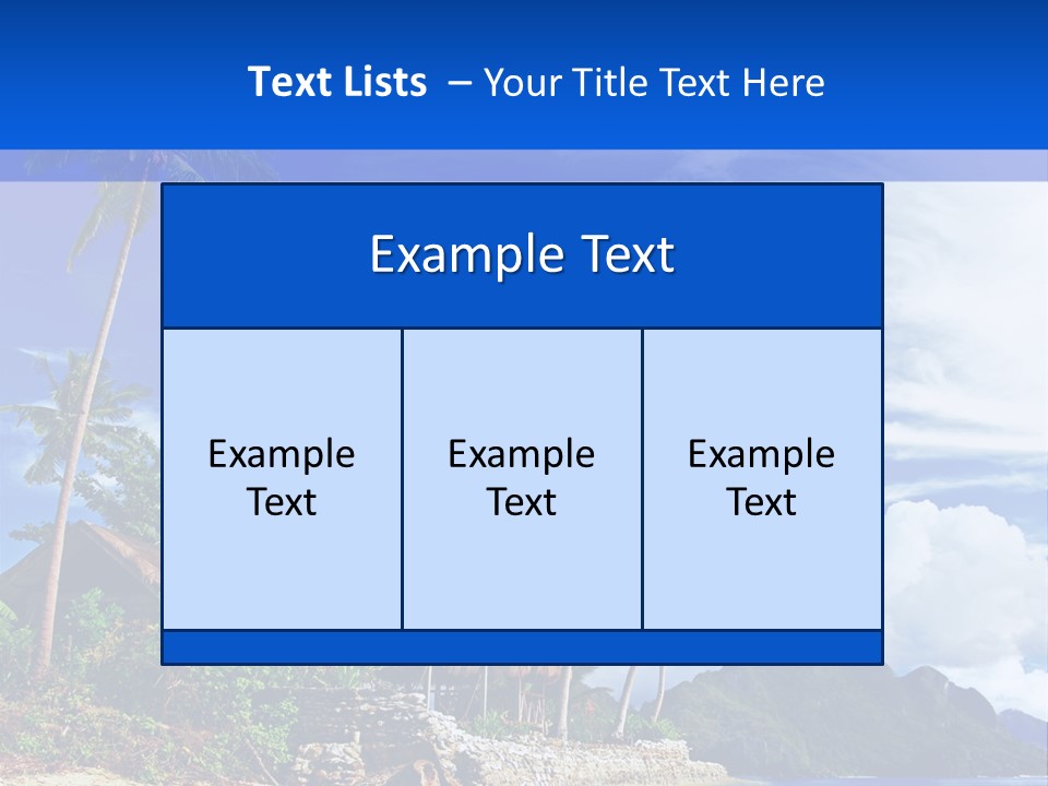 Palm Tree Travel Landscape PowerPoint Template