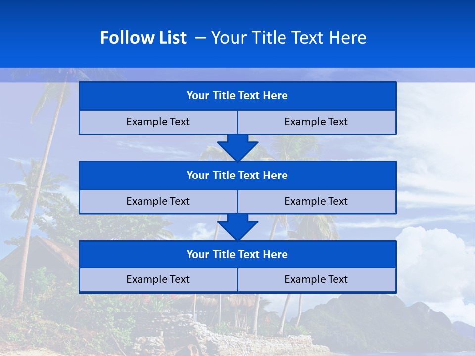 Palm Tree Travel Landscape PowerPoint Template