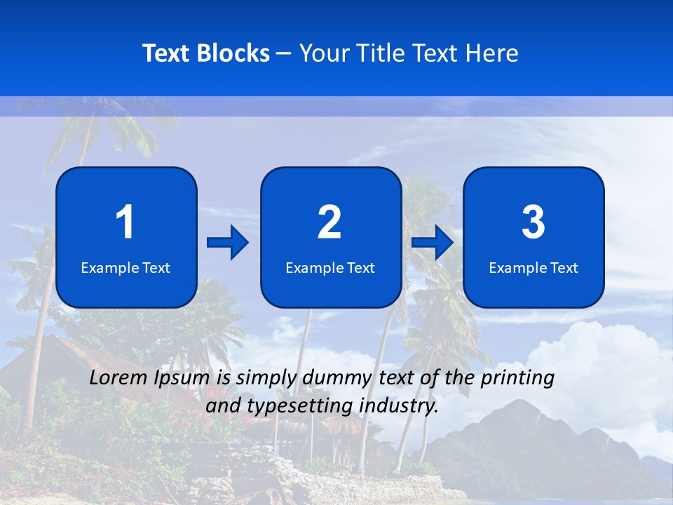 Palm Tree Travel Landscape PowerPoint Template
