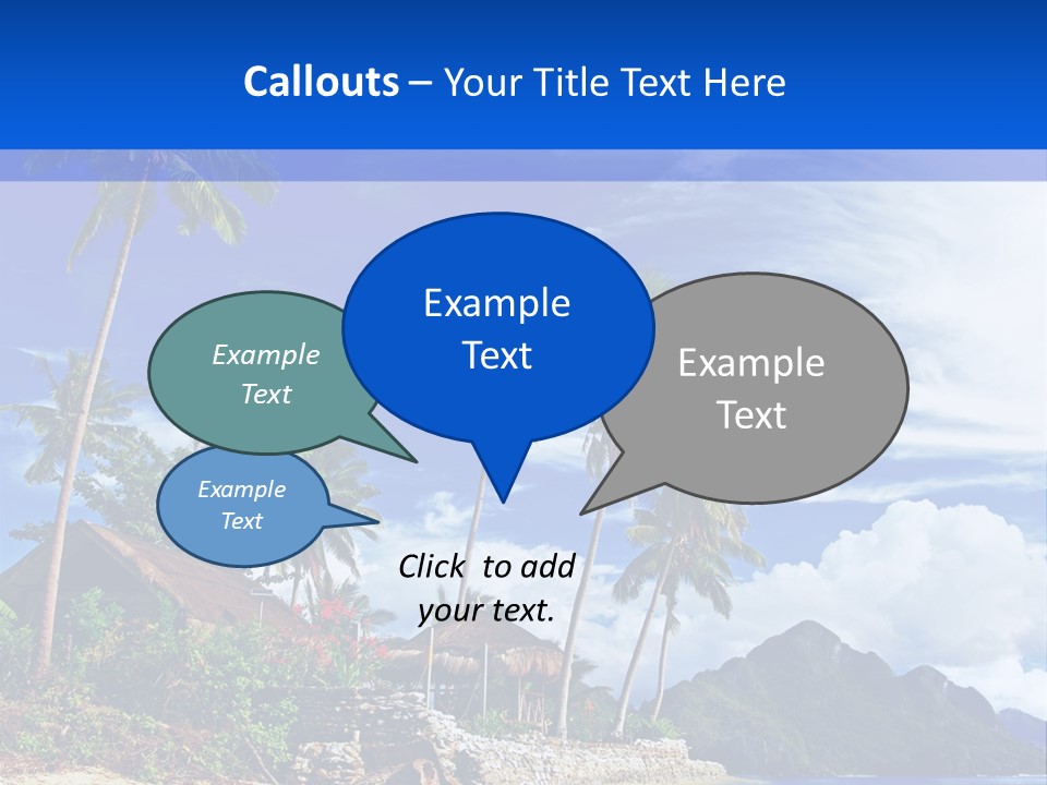 Palm Tree Travel Landscape PowerPoint Template