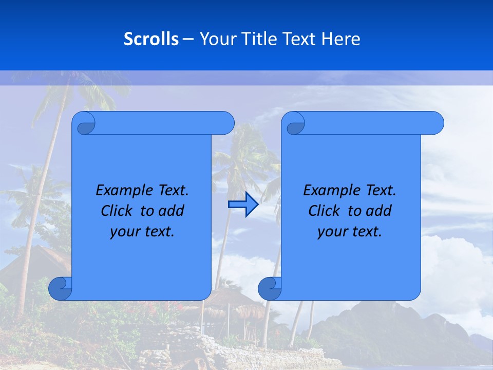 Palm Tree Travel Landscape PowerPoint Template