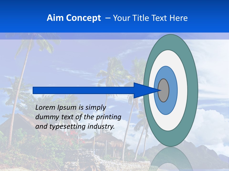 Palm Tree Travel Landscape PowerPoint Template