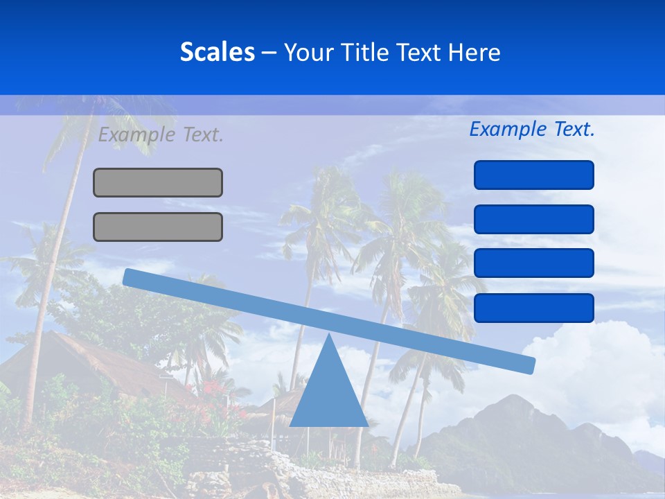 Palm Tree Travel Landscape PowerPoint Template