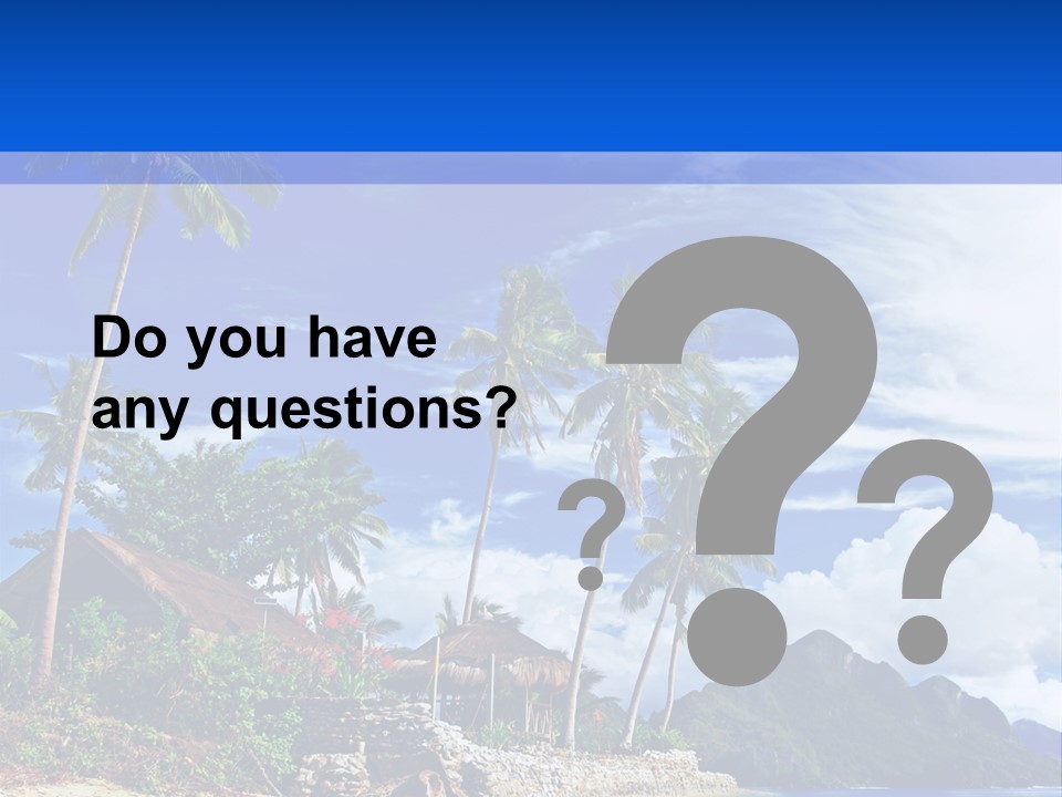 Palm Tree Travel Landscape PowerPoint Template