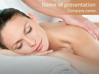 Beauty Therapy Lady PowerPoint Template