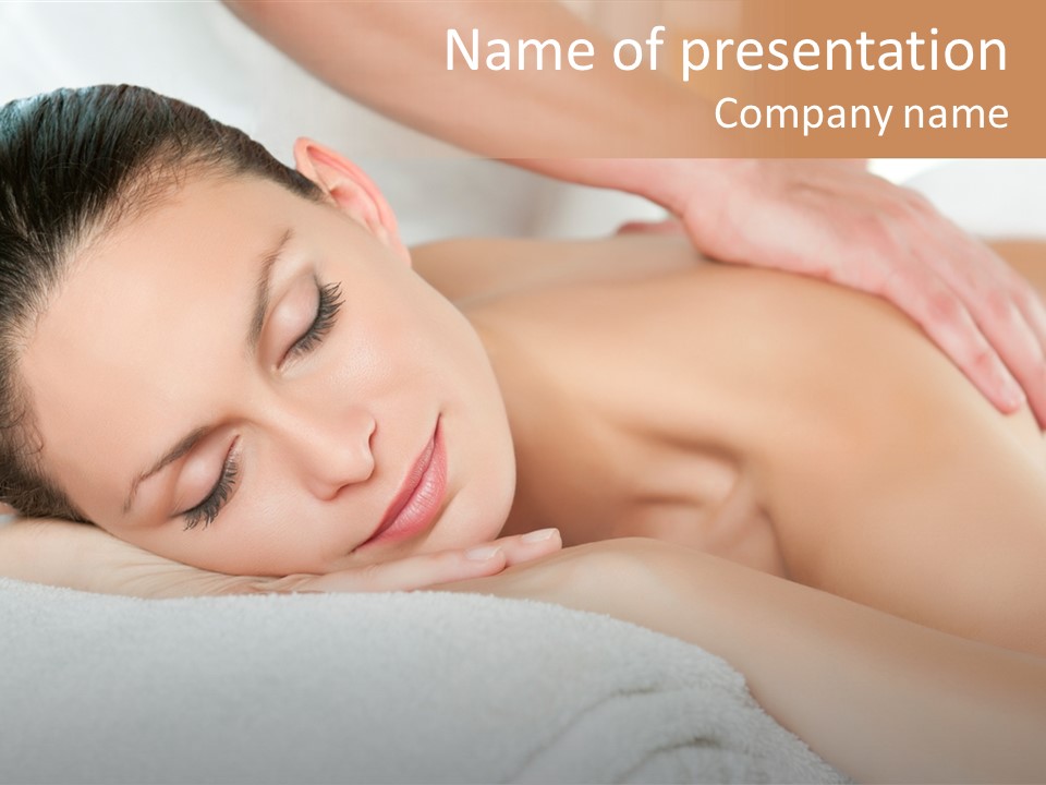 Beauty Therapy Lady PowerPoint Template