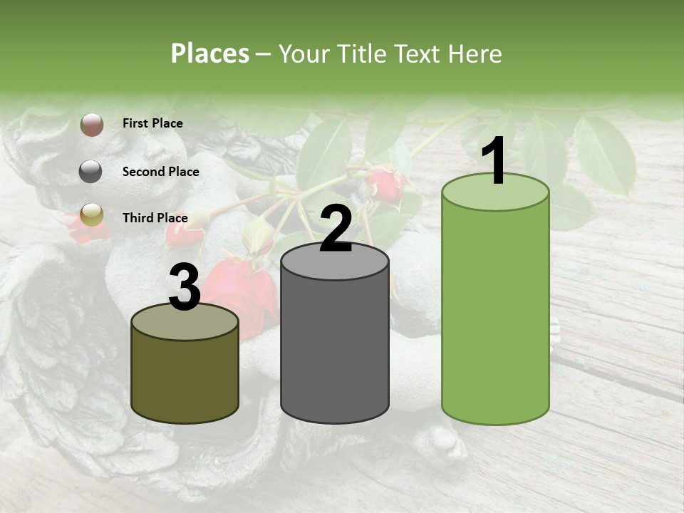 White Cemetery Angel PowerPoint Template