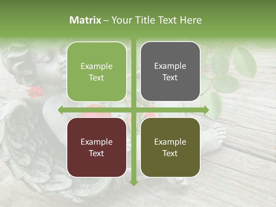 White Cemetery Angel PowerPoint Template