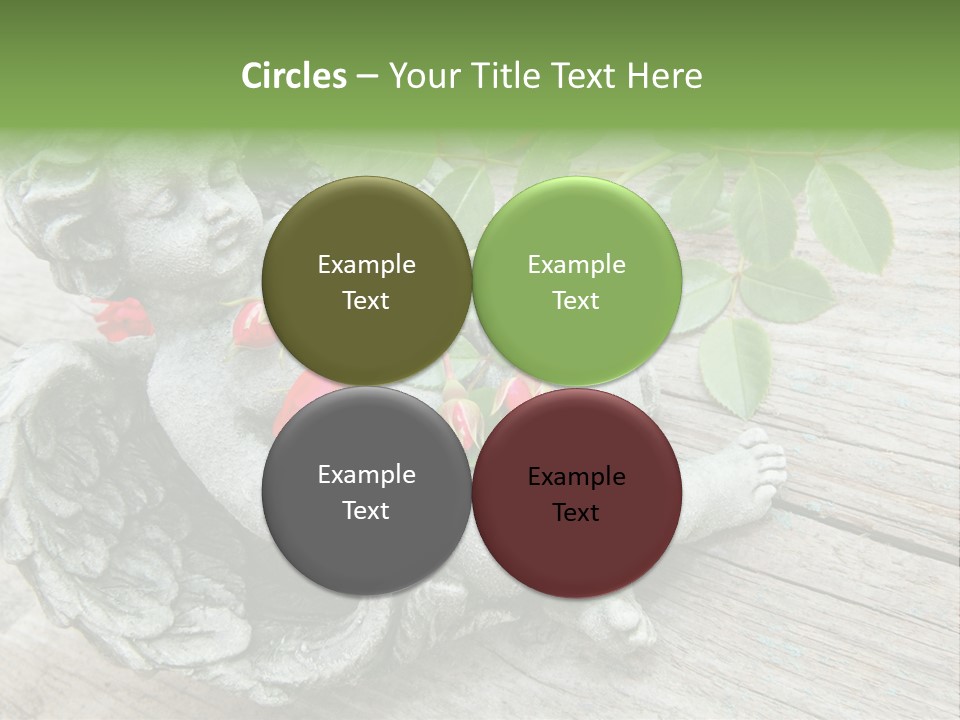 White Cemetery Angel PowerPoint Template