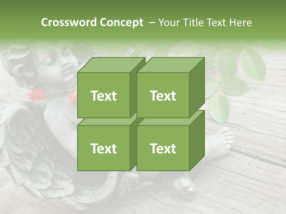 White Cemetery Angel PowerPoint Template