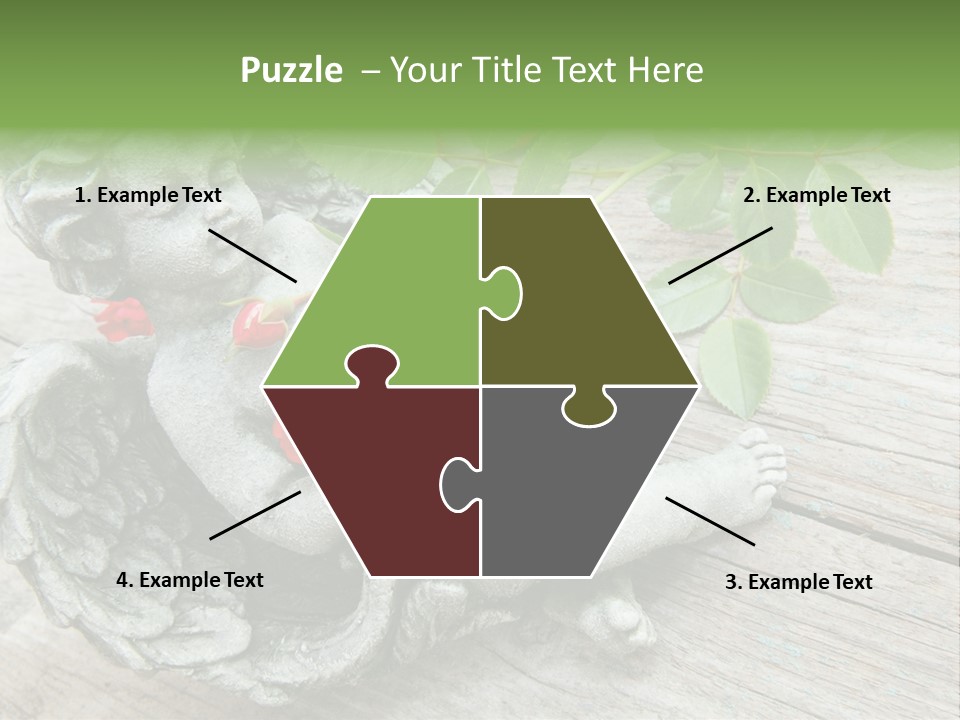 White Cemetery Angel PowerPoint Template