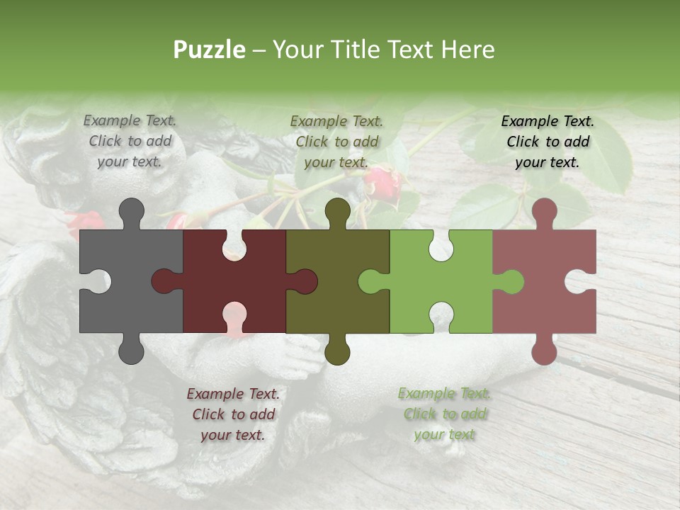 White Cemetery Angel PowerPoint Template