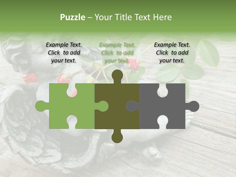 White Cemetery Angel PowerPoint Template