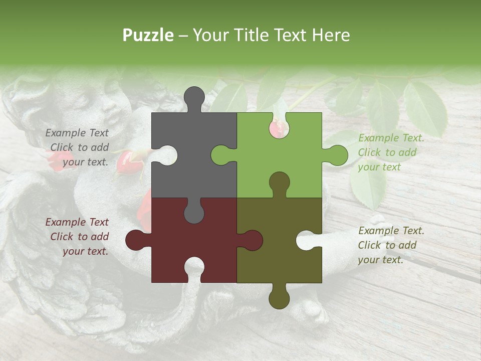 White Cemetery Angel PowerPoint Template