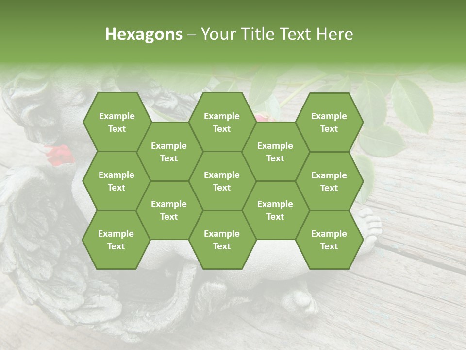 White Cemetery Angel PowerPoint Template