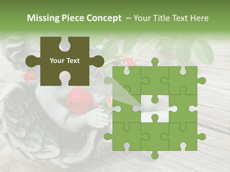 White Cemetery Angel PowerPoint Template