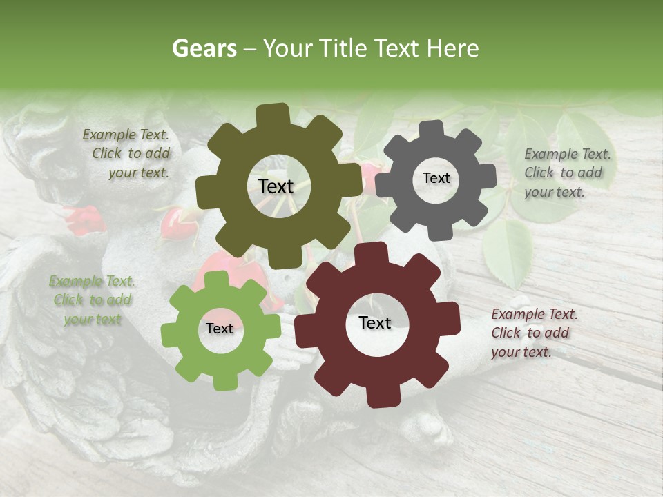 White Cemetery Angel PowerPoint Template