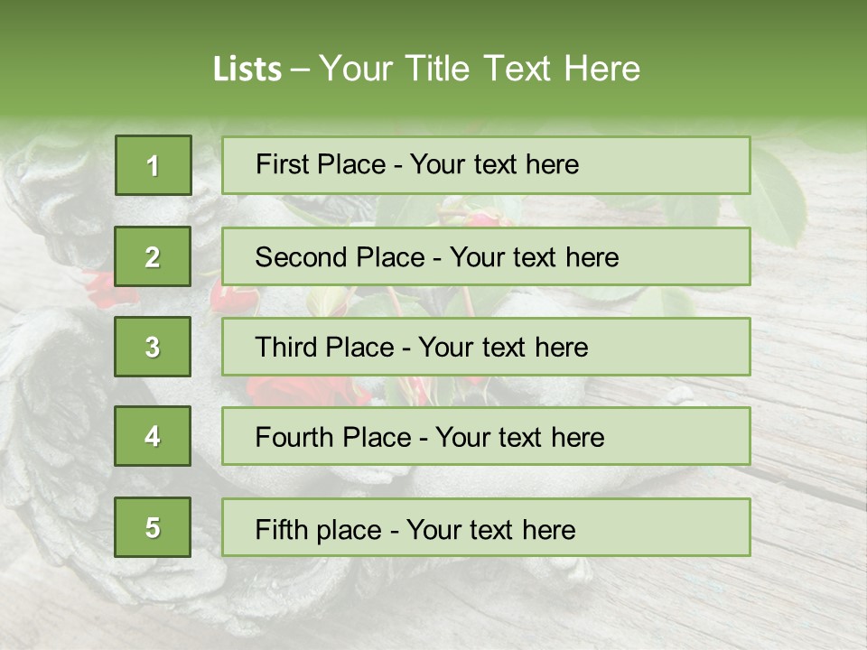White Cemetery Angel PowerPoint Template