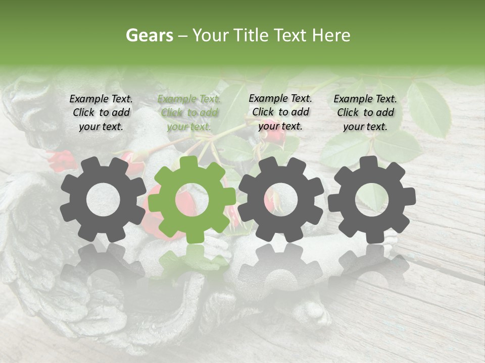 White Cemetery Angel PowerPoint Template