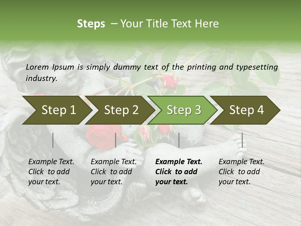 White Cemetery Angel PowerPoint Template