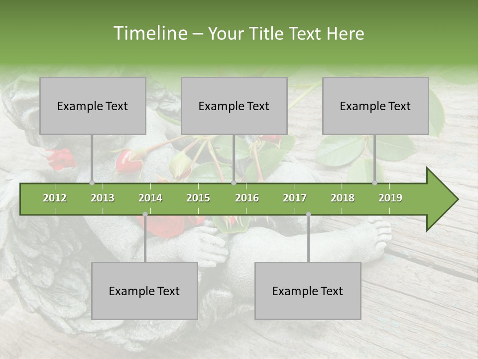 White Cemetery Angel PowerPoint Template