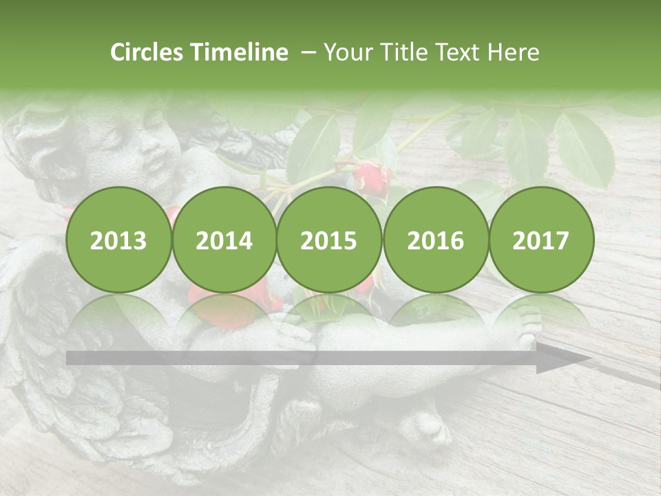 White Cemetery Angel PowerPoint Template