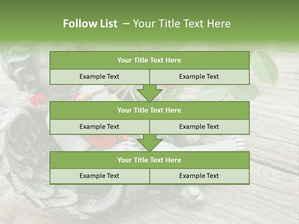 White Cemetery Angel PowerPoint Template