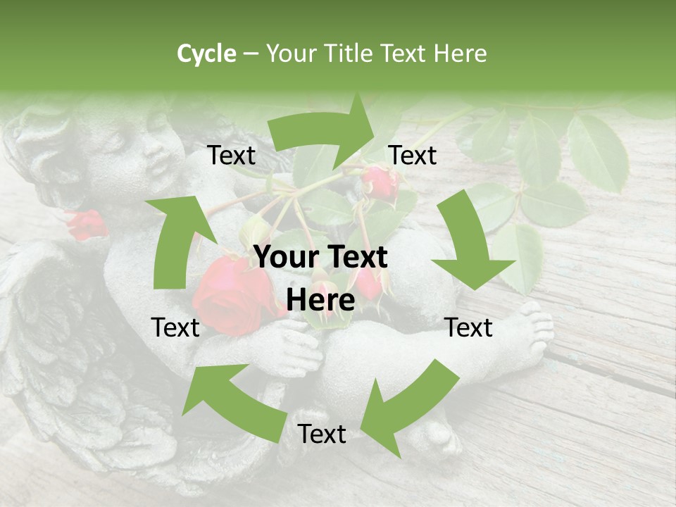 White Cemetery Angel PowerPoint Template