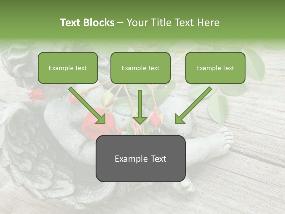 White Cemetery Angel PowerPoint Template