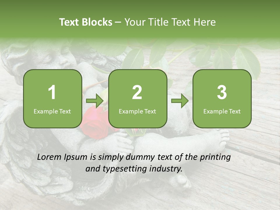White Cemetery Angel PowerPoint Template