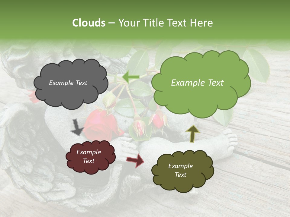 White Cemetery Angel PowerPoint Template