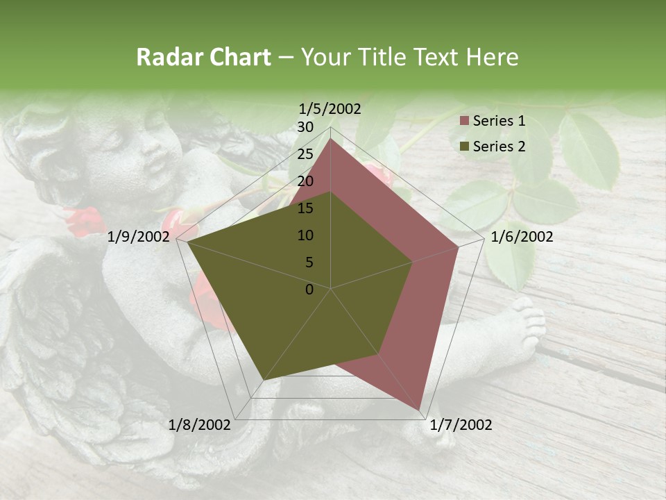 White Cemetery Angel PowerPoint Template