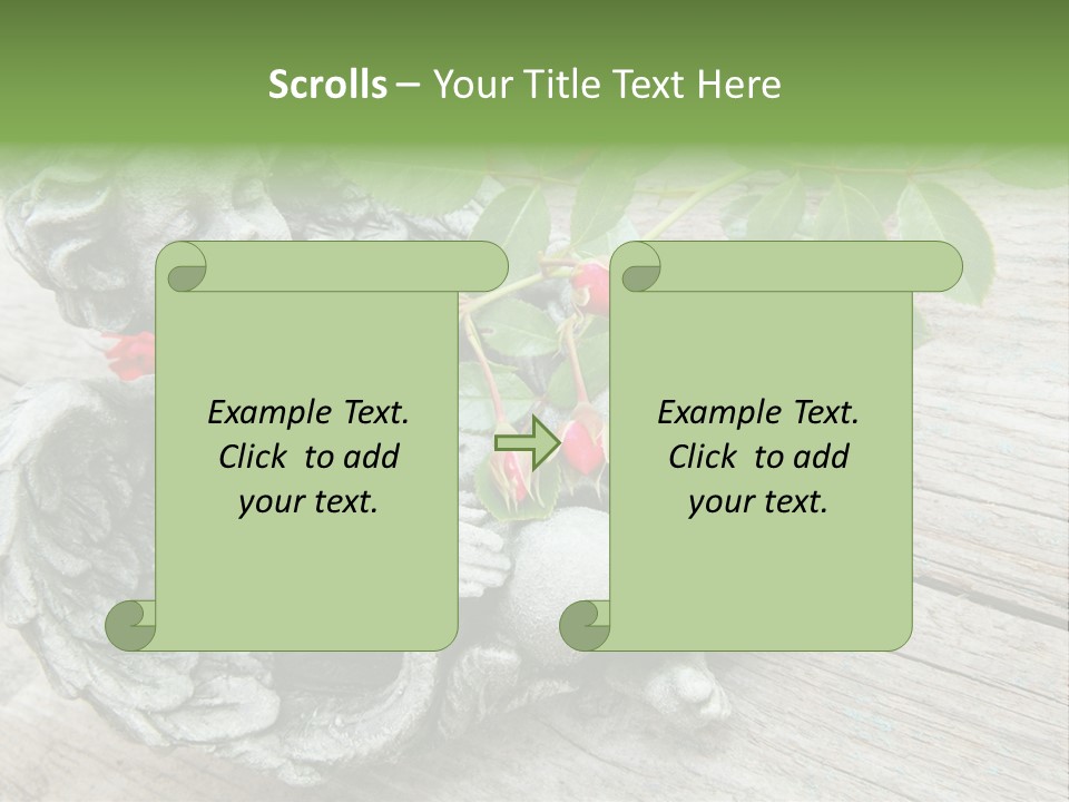 White Cemetery Angel PowerPoint Template