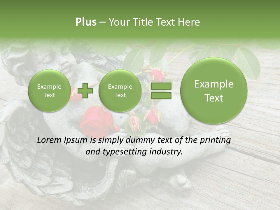 White Cemetery Angel PowerPoint Template