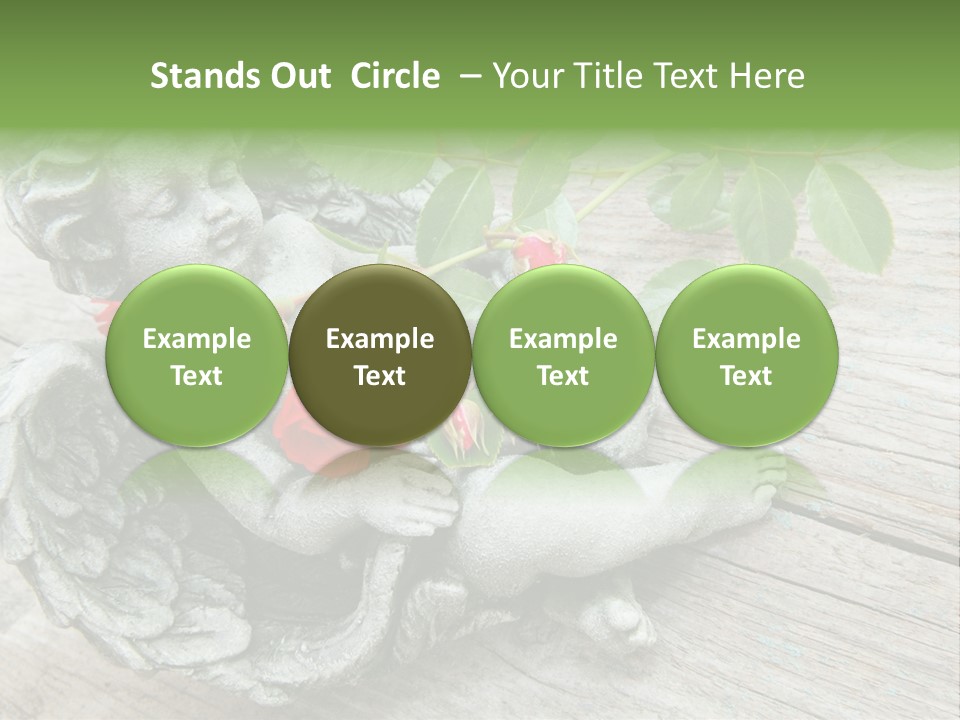 White Cemetery Angel PowerPoint Template