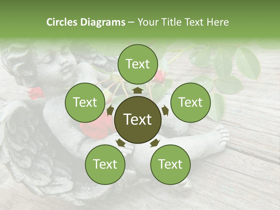 White Cemetery Angel PowerPoint Template