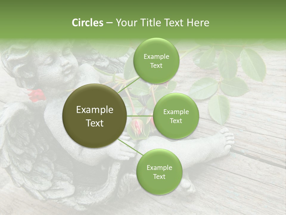 White Cemetery Angel PowerPoint Template