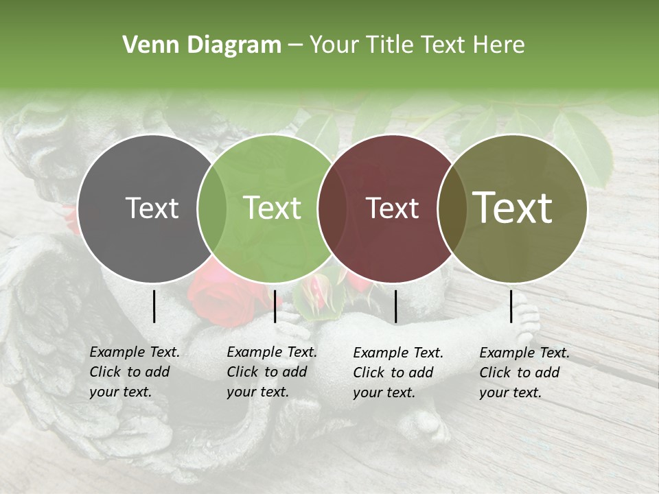 White Cemetery Angel PowerPoint Template