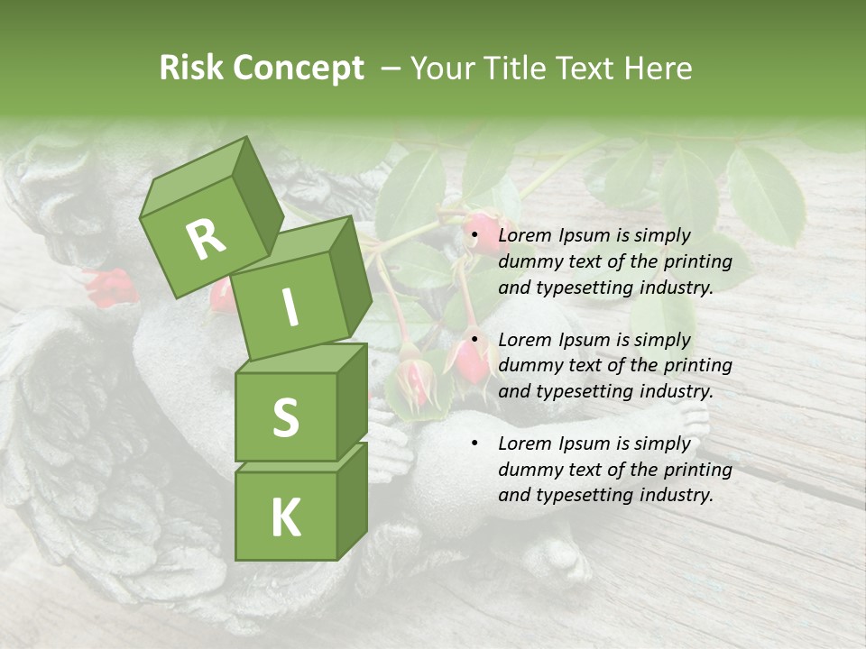 White Cemetery Angel PowerPoint Template