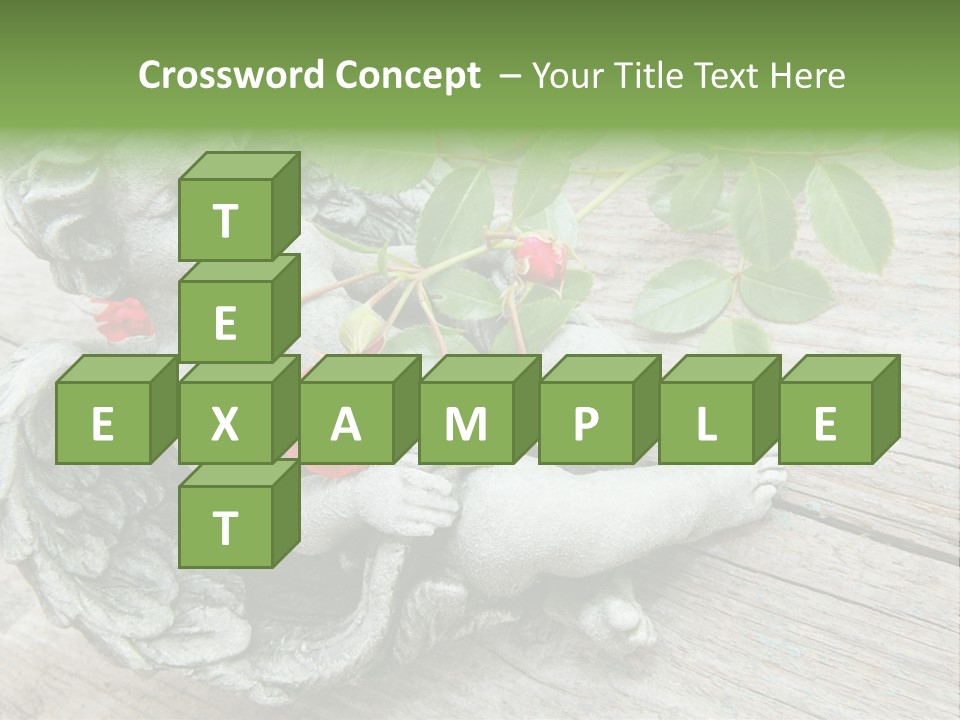 White Cemetery Angel PowerPoint Template