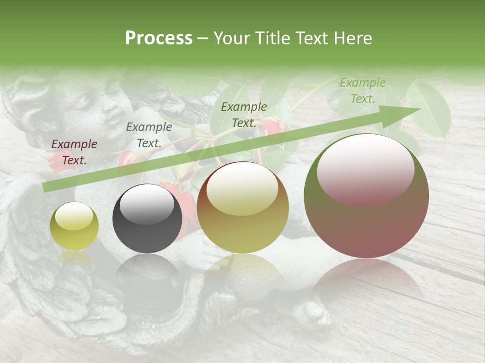 White Cemetery Angel PowerPoint Template