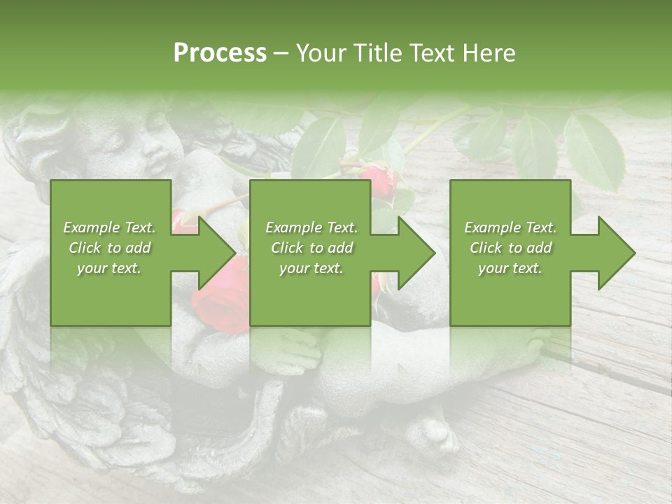 White Cemetery Angel PowerPoint Template