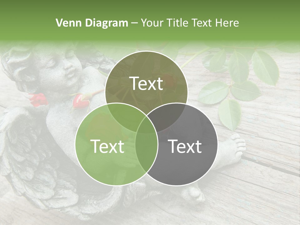 White Cemetery Angel PowerPoint Template