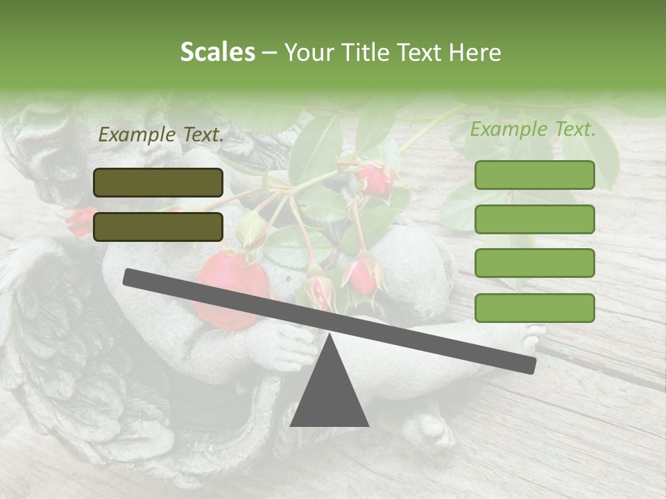 White Cemetery Angel PowerPoint Template