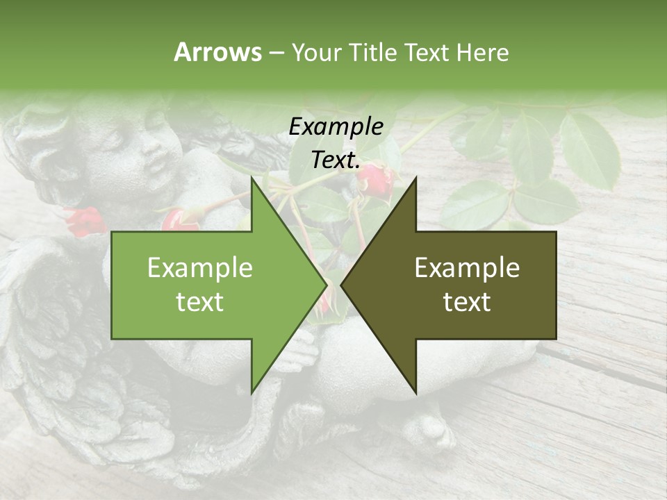 White Cemetery Angel PowerPoint Template