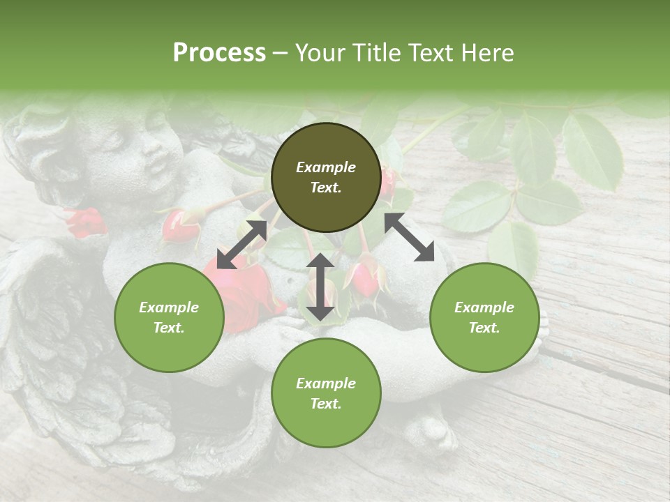 White Cemetery Angel PowerPoint Template