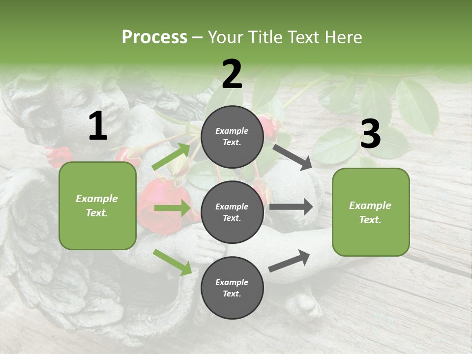 White Cemetery Angel PowerPoint Template